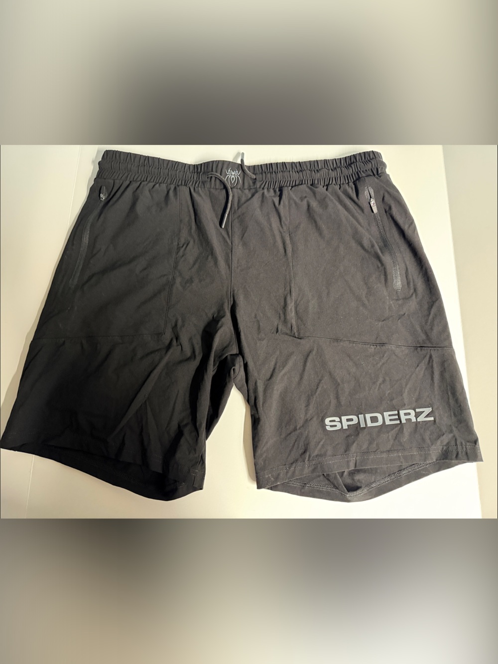 Men's Black Swim Trunks with Secure Zip Pockets